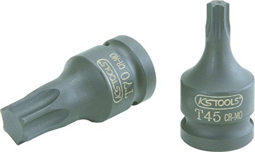 KS Tools 911.0914 Douille à chocs courte torx 1/2 T45 | Douille tournevis à chocs courte TORX® 1/2'', T45, chrome vanadium, résistant