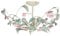 Licht-Erlebnisse Deckenleuchte Metall Weiß Rosa Wohnzimmer Esszimmer L:64 cm E14 3-flammig max. 60 Watt Florales Design Deckenlampe Esstisch SUMMER