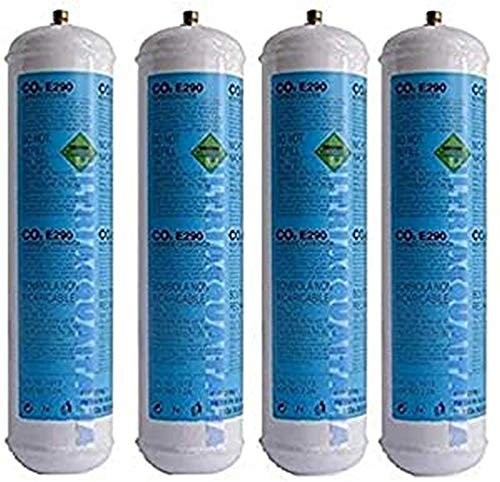 N.4 Bombola CO2 Acqua Frizzante Usa e Getta 600g per Gasatori E290
