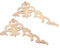 MUXSAM 2pcs 20 * 10cm(Links) Europäische Art Holz Skulptur Corner Flourish Application Dekoration für Möbel Wand Tür