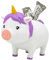 LILALU Sparschwein Einhorn Weiss BIGGYS - Spardose groß - Kopf drehbar - Sparschwein groß - Sparbox Sparbüchse Münzeinwurf - Spardose lustig Piggy Bank Unicorn - Lustige Spardose Tresor