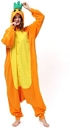 Katara 1744 (30+ Designs) Karotten-Kostüm Möhre, Unisex Onesie/Pyjama-Qualität für Erwachsene & Teenager