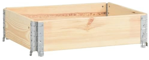 vidaXL Kiefernholz Massiv Hochbeet Paletten Stapelbar Faltbar Pflanzkasten Pflanzbeet Gartenbeet Kräuterbeet Blumenkasten Frühbeet 60x80cm