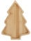 Amosfun Christmas Appetizer Tray, Xmas Tree Shaped Wood Serving Platter, Holiday Charcuterie Board Food Serving Platter for Cheese Dessert (28x20cm)