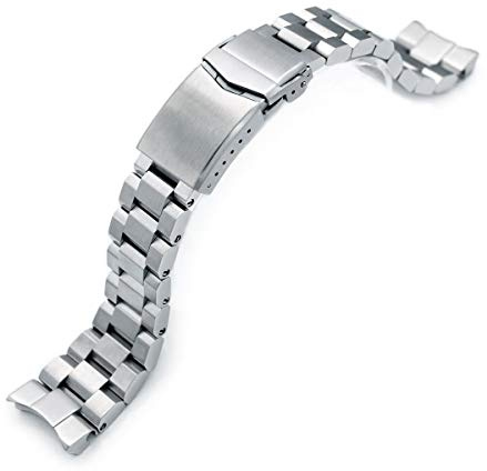 MiLTAT 22mm Armband für Seiko Samurai Srpb51, Hexad 316l SS V-Verschluss