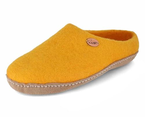 Footprint Barfuß-Hausschuhe unisex Filz-Pantoffeln mit Ledersohle, nachhaltig aus 100% Wolle