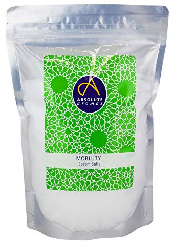 Absolute Aromas Mobility Bath Salts 1kg - Natural Pink Coarse Himalayan Salt Infused with 100% Pure Essential Oils of Ginger, Eucalyptus, Peppermint and Rosemary