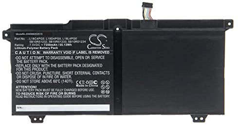 vhbw Replacement Battery compatible with Lenovo Yoga Chromebook C340-15, Chromebook C630 Laptop (7350mAh, 7.5V, Li-Polymer)