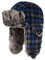 Elegtiskas Trappermütze Wintermützen Trooper Russische Warme Mütze mit Ohrenklappen Bombermütze für Damen und Herren, blau, M/L
