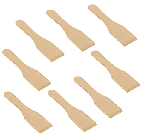 Kosmosta Raclette en bois Spatule à raclette Ustensiles de cuisine en bois pour poêles anti-adhésives, grilles à fromage, planches gastronomiques, poêles à frire, fondue, 8 pièces/ensemble