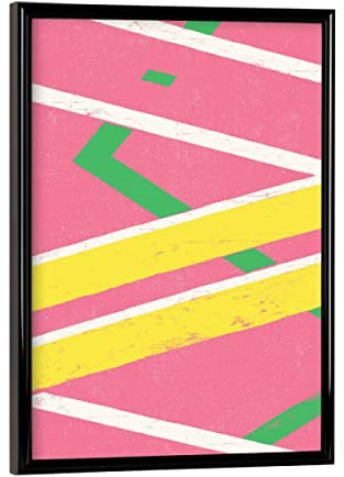 artboxONE Poster mit schwarzem Rahmen 18x13 cm Illustration Hoverboard - Bild Zukunft 80er Hoverboard