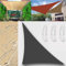 Tenda da Sole Tenda a Vela Impermeabile Rettangolo Quadrato Triangolare Tendalino 2x2x2.8m Tenda da Sole Telo Parasole Ombreggiante per Esterno Terrazzo Balcone Giardino Antracite