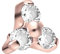PIERCINGLINE Titan Schraubaufsatz mit Gewinde 0,9 mm KRISTALLBLUME Piercing Aufsatz Ersatz Roségoldfarben 3,5 mm