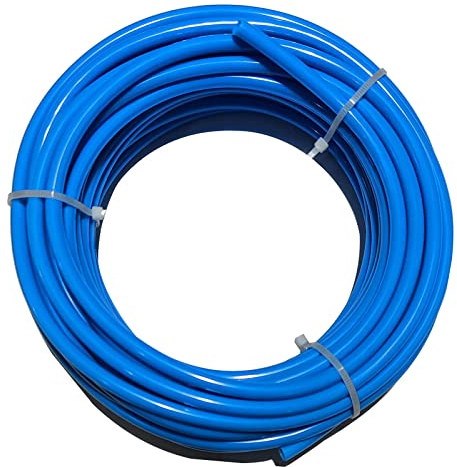 HUAZIZ 8mm OD 5mm ID Aria Pneumatica PU Tubo, 12M Tubo per Aria Poliuretano Blu
