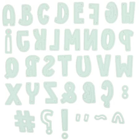 Craftelier - Set 39 Candy Großbuchstaben und Symbole Stanzformen für Scrapbooking und Bastelprojekte | Kompatibel mit verschiedenen Stanzmaschinen und Materialien | Größe ca. 3 cm