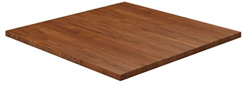 vidaXL Tischplatte Quadratisch Massivholzplatte Eichenplatte Holzplatte Platte Ersatztischplatte Dunkelbraun 80x80x2,5cm Eiche Behandelt