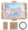 WOOD CITY Puzzle Board, 1500 Piece Wooden Jigsaw Puzzle Board with Drawers, 35” x 27” Portable Puzzle Table with Covers and Lazy Susan, Rotating Jigsaw Puzzle Table for Kids and Adults (1500PCS)