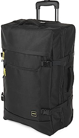 Jaslen - Maletas De Viaje Grande Material Ligero y Resistente, Trolley con Ruedas para Avion, Negro