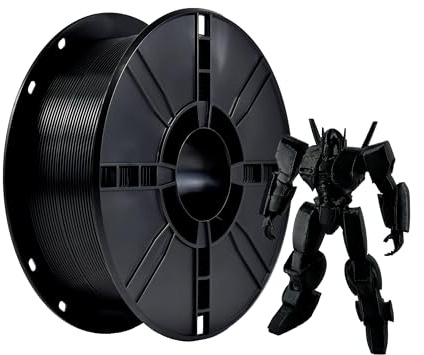 iBOSS PLA+Filament 1,75 mm, reines Schwarz, PLA Plus 3D-Drucker-Filament, Größengenauigkeit +/- 0,02 mm, 1 kg Spule (2,2 Pfund) geeignet für die meisten Drucker