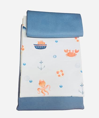 stoffemondundsterne Stoffpaket 30 Oktopus, Nähset mit 1,5m Jersey und Bündchen, Nähpaket für Kinder