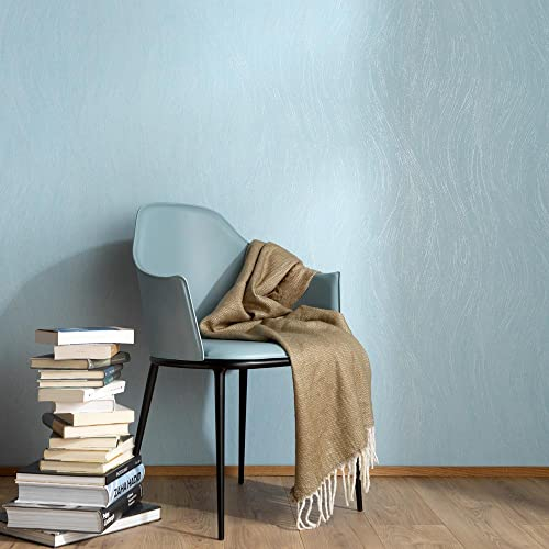 Erismann Vliestapete Blau Silber Metallic Wellenmuster Abstrakt 10317-18