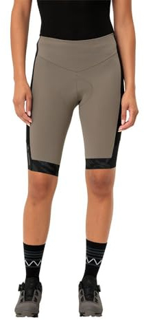 VAUDE Women's Kuro Tights II, Damen Radhose X-Pad Sitzpolster, Passform: Slim fit, Coconut, 40