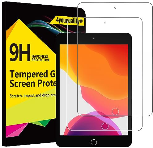 4youquality [2-Pack Screen Protector for iPad mini 5/4 (2019/2015 Model, 5th/4th Generation), Tempered Glass Film, Anti-Scratch, Impact-Resistant