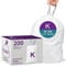 Code K Lot de 200 sacs poubelle robustes de 2,4 à 4,9 l avec cordon de serrage renforcé pour 3,4 à 55 litres | Reliable1st compatibles avec code K | Sacs poubelle résistants aux déchirures et aux