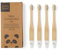 Wild & Stone | Brosse à dents en bambou bio pour bébé | Paquet de quatre | Poils en fibres douces | Sans BPA | Poignée 100% biodégradable | Écologique (Multicolore, Bébé) (Blanc, Bébé)