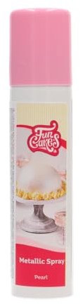 FunCakes Metallic Spray Pearl: Lebensmittelfarbe Spray, einfaches Aufsprühen einer metallischen Schicht auf Torten, perfekt zum Dekorieren von Torten 100 ml