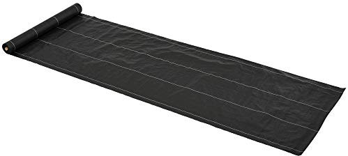 Outsunny Telo per Pacciamatura Drenante e Traspirante, Telo Pacciamante Nero 50x1 m in PP per Orto, Serra e Giardino con Quadrettatura