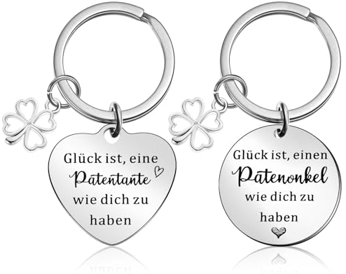 Otuuz Patenonkel Patentante Schlüsselanhänger Geschenk für Beste Pateneltern Mit Spruch Glück Ist Eine Patentante Wie Dich zu Haben für Taufe Geburtstag
