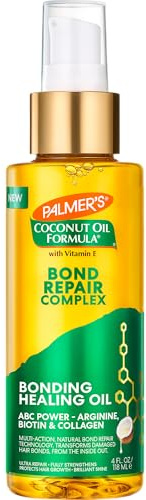 Palmer's Amino Bonding Complex Hair Oil, Healing Treatment with Coconut Oil & Vitamin E, Heat Protectant, Anti Frizz, Adds Shine, Strengthens & Protects Hair Growth, All Hair Types, 3.4 fl. oz