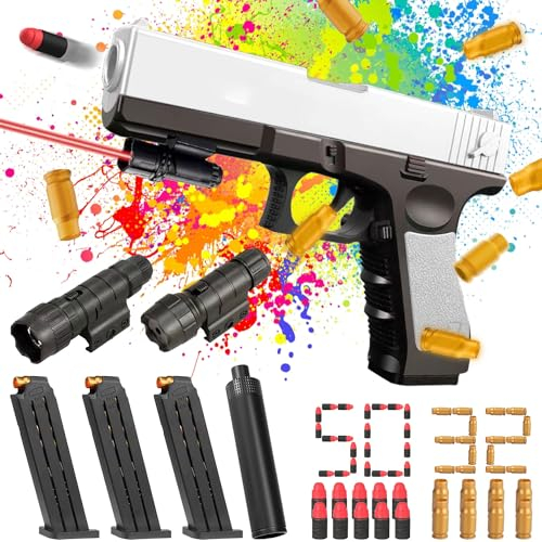 Spielzeug Pistole Wüstenadler Mit Platzpatronen, Knall Munition, Schaumstoff Geschoss und Zielscheibe für Nerf