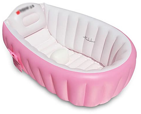 Suuim Piscine per Bambini Piscina Gonfiabile Piscina Vasca da Bagno Vasca da Bagno Portatile all'aperto Piscina (Colore : Rosa) (Rosa)