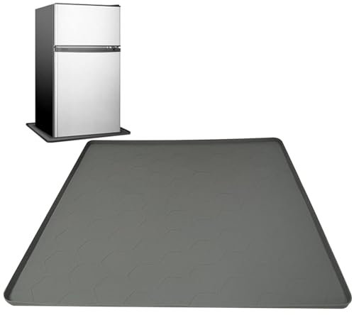 Bodenunterkühlmatten – Kühlschrankbodenabdeckungen, auslaufsichere Kühlschrank-Tropfwanne | Silikon-Bodenpolster, multifunktionale langlebige Bodenschutzmatten für Maschinen, Trockner, Kühlschrank