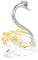 ABOOFAN 2pcs Sparkle Crystal Swan Figurine Porcelain Table Centerpiece Home Swan Decor