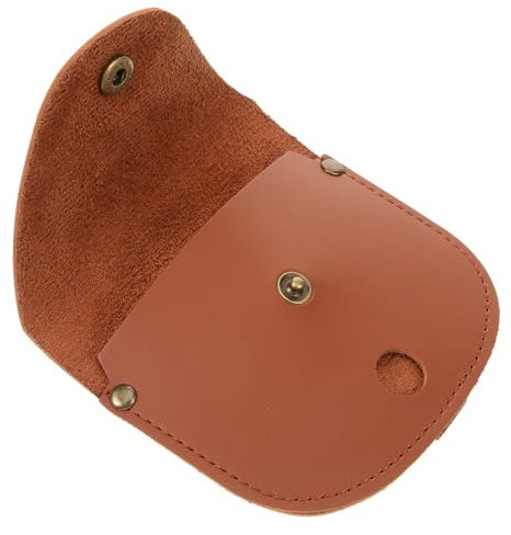 LIFKOME Leder Taschenuhr Etui Schutzetui Tragetasche Gürteltasche Pocket Watch Hülle Portabel Outdoor Camping Zubehör Braun