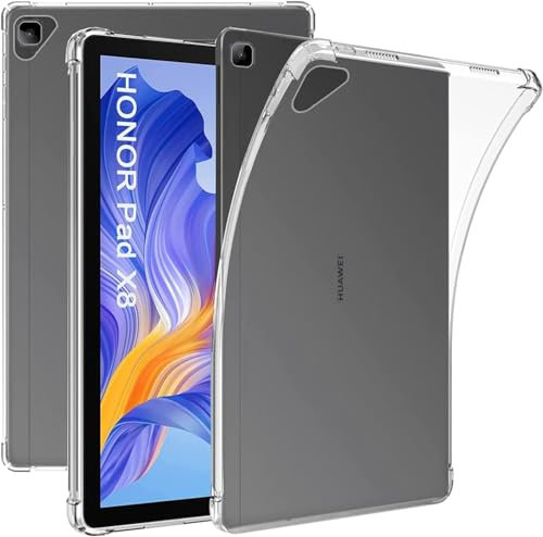 for Honor Pad X8 10.1 Inches Clear Case, Shockproof [Ultra Slim] Scratch Resistant Gel Rubber Silicone [Protective Case] Tablet Cover