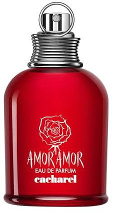 CACHAREL Amor Amor, Eau de Parfum Femme, Floral & Chypré, Accord de Poire, Accord de Rose & Musc Blanc, Tenue Longue Durée, Spray Vaporisateur, 50 ml