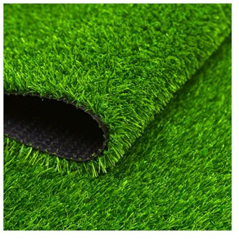 Kunstrasen für drinnen und draußen, 2 cm, verdickt, realistischer Rasenteppich, Kunststoff, Kunstgras, für den Außenbereich, Fußballplatz, grüne Dekoration (1 x 2 m)