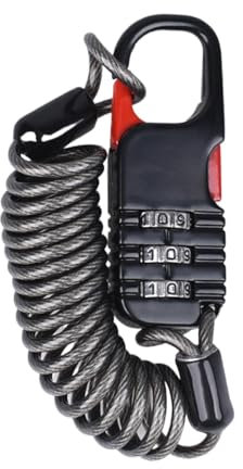 Câble Antivol Pour Scooter – Câble Antivol Réglable, Antivol Compact | Verrou De Sécurité Robuste Pour Scooter, Verrou De Casque De Moto, Câble De Verrouillage Rétractable Pour Scooters Électriques