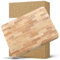 HEZHEN Ashwood Cutting Board, End Wood Grain Chopper Board, Built-in Handle, Space for Drip Tray, Multifunctional Serving Board Serving Tray
