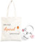 jenich Aperol Spritz Geschenk Bin auf Aperol Spritztour Jutebeutel Holy Aperoli JGA Tasche Aperol Schlüsselanhänger Geschenktasche zum Geburtstag Weihnachten JGA für Damen Mädchen