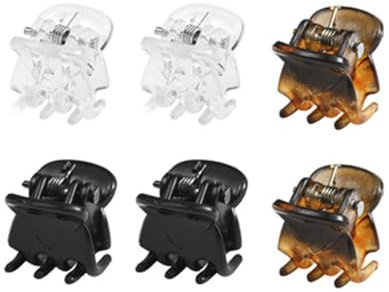 JEYORZY 6 Pinzas Pinzas Pelo, Clips de Garra Pelo, Para el Pelo de Garra de Tamaño Mediano Pinzas Para Garras de Pelo Para Mujer Mini Pinzas Pelo Horquilla Antideslizante Para Cabello Grueso y Fino