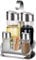 YXUANYZNB 5 Piece Cruet Sets for Salt Pepper Oil and Vinegar with Stand, Cruet Sets, Acrylic Spice Jars with Lids with Rack