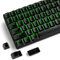 Womier Keycaps – Crystal Jelly Keycaps 60 65 75 100 Prozent Shine Through Key Caps Set, Custom 130 Keys OEM Profile for 61/68/84/87/98/100 Cherry Gateron MX Mechanical (Black)