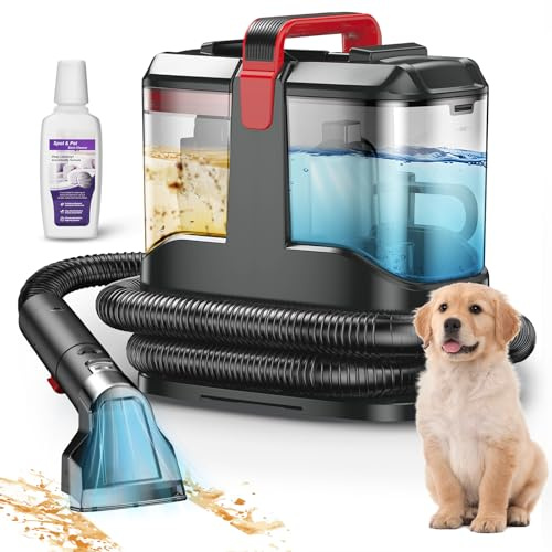 Dzaki C9 Portable Carpet & Upholstery Cleaner Machine, Spot and Stain Deep Cleaner with Remover Formula for Pets,Stairs,Couch Area Rugs,Upholstery,Car Seat