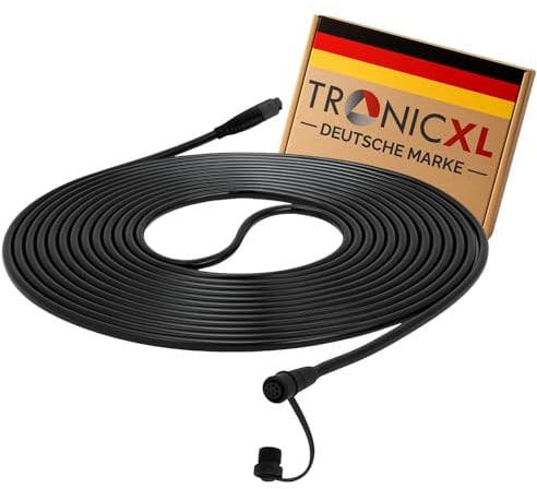 TronicXL 10m Anschlusskabel passend für Mammotion RTK Antenne Luba 2 AWD 2024 / YUKA Basisstation Rasenmäherroboter I Antenne auf Dach Wand montieren Kabel