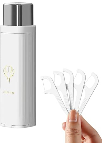 Organizer- - Tooth Flosser Holder | Floss Pick Dispenser, Reusable Floss Pick Dispenser, for Bathroom Vanity Home Countertop Barbecue Bedroom Dating Hotel Restaurant